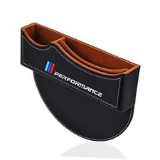 Car Seat Gap Filler Storage Box, Console Crevice Organizer Pocket Black 