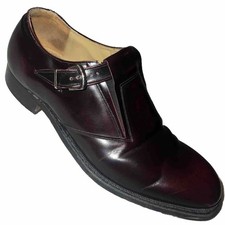 Vintage 70s Johnston & Murphy Aristocraft Men 10 USA Made Monk Strap Dress Shoes
