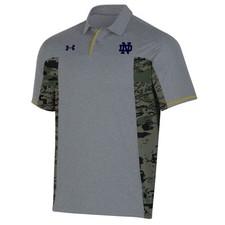 Under Armour Men  s Notre Dame Football Camo Freedom Polo Jersey Shirt Medium M