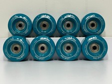 Set of 8 Skate Gear Teal Blue Green Roller Skate Wheels New 58mm x 32mm x 83A