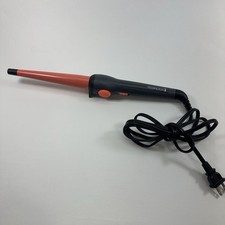 Remington Conical Slim Ceramic Hair Curling Iron Wand Infrared High Heat Orange