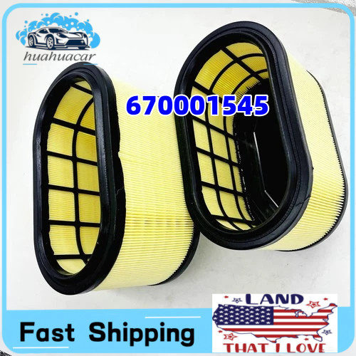 2X NEW 14-19 Maserati Ghibli Quattroporte Levante Engine Air Filter US 670001545