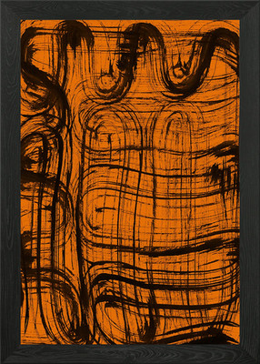 Pinselstriche 64A Gerahmtes Wandbild Poster Leinwanddruck Bild