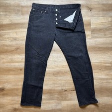 Vintage Levi's 501 Jeans Men 32x26 Black Straight Leg Button Fly Made in USA