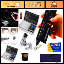 High Accuracy Diamond Tester Pen  200g Mini Jewelry Scale  60X LED Magnifier