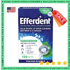 NEW Efferdent Retainer & Denture Cleaner Tablets Minty and Fresh Clean 126 Count