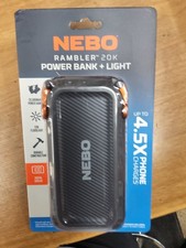 NEBO Rambler 20K Power Bank Light 20,000mAh USB-C Fast Charge NEB-PBK-0008 SB6