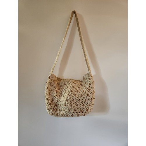 The Sak Crochet handbag with wooden beads 8.5" - Picture 2 of 4