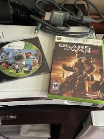 Xbox 360 Console 60GB HDD Bundle Controller HDMI 2 Games Minecraft Gears Tested