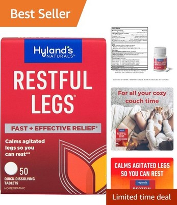 Natural Leg Jerk Relief Tablets 50 Count for Restless Legs