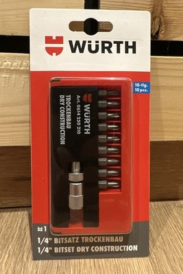 Bitset Trockenbau Bit Satz PH 2, 60 mm Bithalter Würth 1/4 Bits
