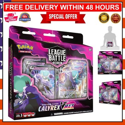 Ready-to-Play Shadow Rider Calyrex VMAX Deck   Complete with Foil Cards & Tools