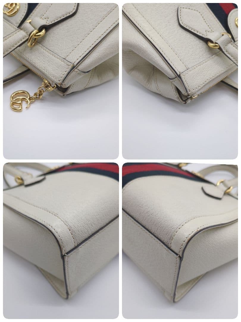 GUCCI Old Gucci Ophidia Sherry Leather Tote Bag 2Way Business Travel thumbnail 6