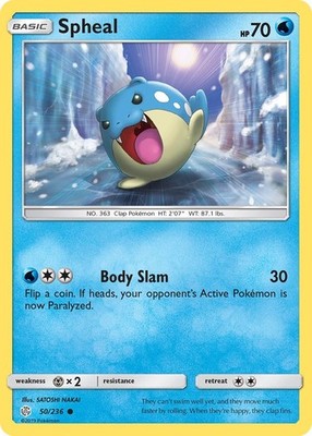 Spheal - 50/236 SM12 50/236 Pokémon SM - Cosmic Eclipse Common Reverse Holofo...