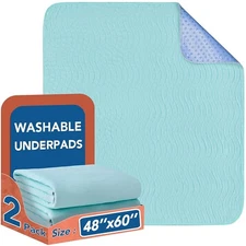 BomDa Non-Slip Washable Pee Pads for Dogs, 2 Pack Super Absorbent