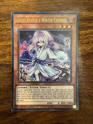 Geistersenmann & Winterkirschen DUDE-DE002 1. Auflage Ultra Rare Yugioh Karte
