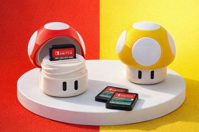   Nintendo Switch Spielkartenhalter im Pilz-Design   Super Mario Style  