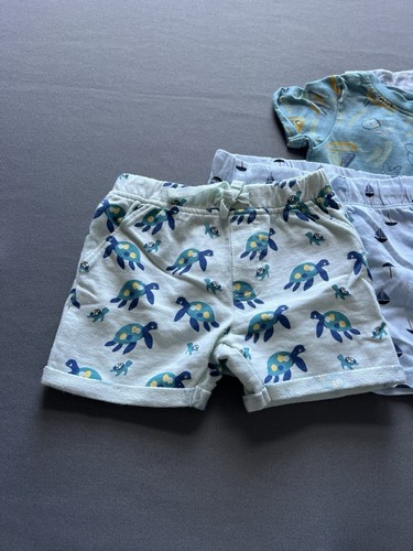 Newborn Baby Boys Clothes Bundle 3-6 Months First Size Outfit T-Shirts Shorts - Picture 5 of 11