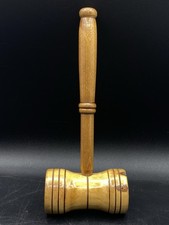 Wooden Gavel Judge Auctioneer Mallet 9  Long Meeting Hammer Vintage