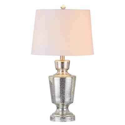 26.5'' Mercury Silver Glass Table Lamp for Living Room Bedroom, Traditional Ur...