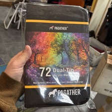 72 Colors Acrylic Paint Markers, Dual Tip Fine  Brush Pen Set