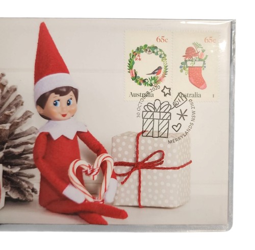2020 PNC Christmas Elf on the Shelf with $1 Perth Mint Coloured Coin Australia - Bild 5 von 6