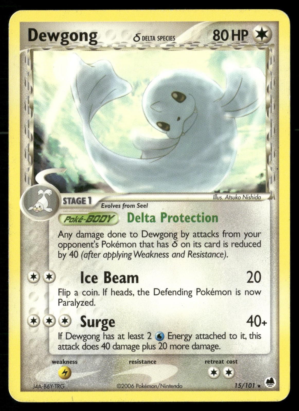 Dewgong 15/101 Rare Dragon Frontiers Pokemon DMG