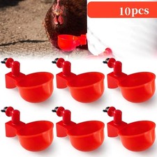 10 Pack Automatic Chicken Waterer Cups Poultry Drinking Cups for Hens Coop
