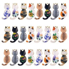 1 Box Cat Charms Bulk Pet Charms Kitty Charm Black Cat Kitten Animal Enamel