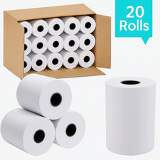 57x40 Thermal Credit Card Machine Receipt Paper Till Roll BPA FREE 20 ROLLS UK
