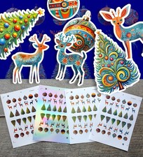 150 stickers diff materials Lovely Festive Christmas Trees, Decorations and