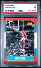 1986 Fleer Basketball #120 Spud Webb PSA EX 5 150495660