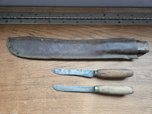 LARGE CIVIL WAR ERA J.H. DUNTLEY ROCHESTER NH CAMP KITCHEN KNIFE +2