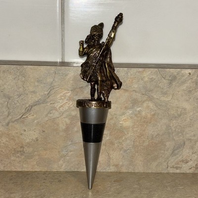 Dewar's 12 Scotch Whisky Bottle Stopper Scottish Pewter Warrior Figurine