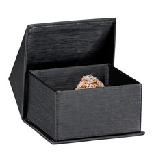 Box - Silk Brushed Cardboard Paper Jewelry Gift Box With Elite Modern Angled