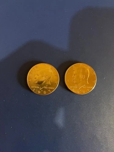 1987 P+D KENNEDY HALF UNCIRCULATED FROM MINT SETS L@@K