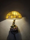 Vintage 1971 SCHLITZ ON DRAUGHT Beer Light LADY ON GLOBE Lighted Wall Sconce