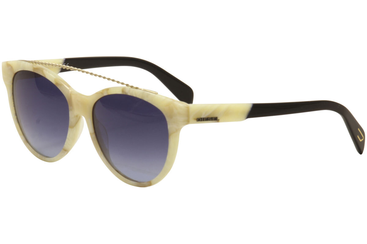 Diesel Men's DL0189 DL/0189 25W Ivory Marble/Black Fashion Sunglasses 54mm