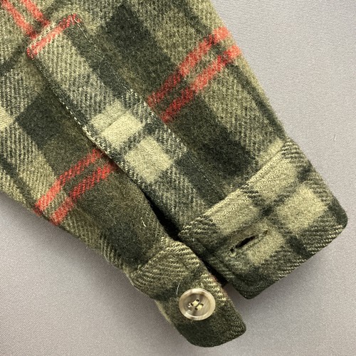 Vintage Woolrich grün kariert dick Wolle Flanell Hemd Scheunenjacke Herren 44 (passt 42) - Bild 8 von 10