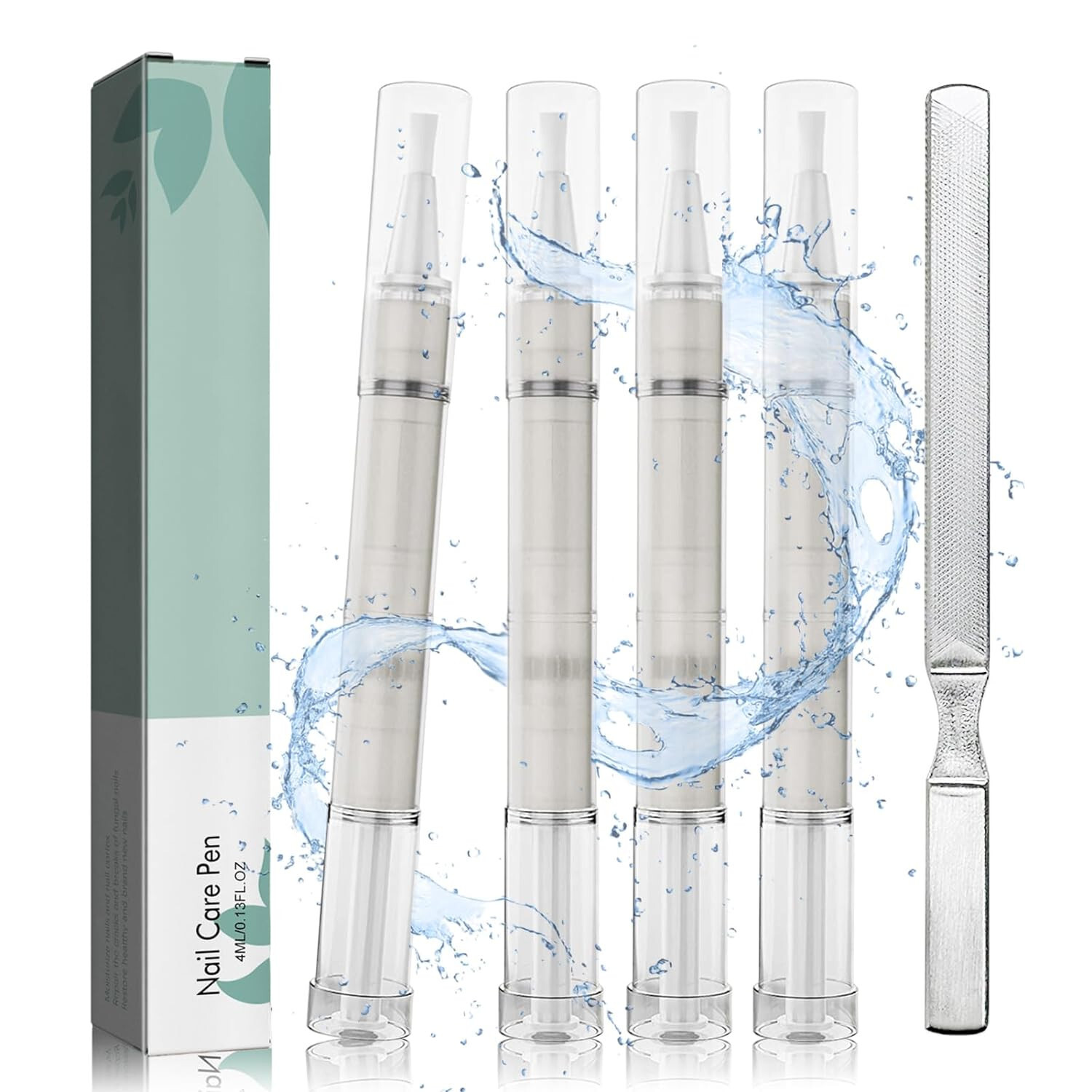 4 Stück Nail Care Pen, Nail Repair Pen Nagel Behandlungs Stift Für gepflegte Fin
