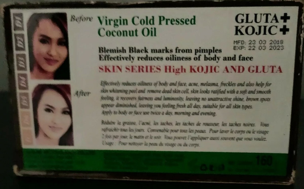 Savon Éclaircissant Acide Kojic + Coconut & Gluta Super Collagen - 160g - Neuf - Thaïlande