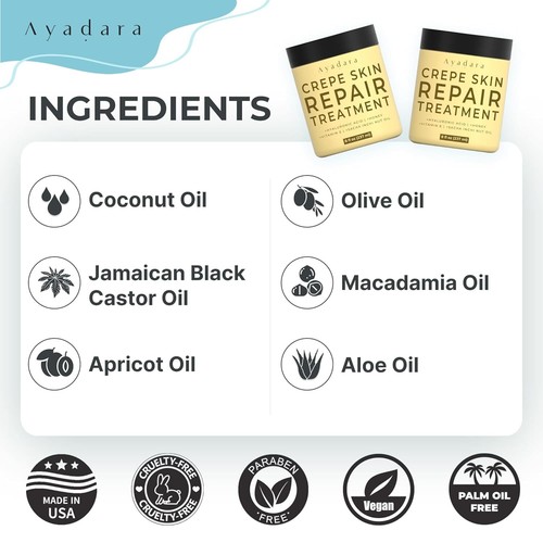 Ayadara Crepe Skin Repair Treatment, Aging & Wrinkle Lotion with Hyaluronic Acid - Picture 5 of 11