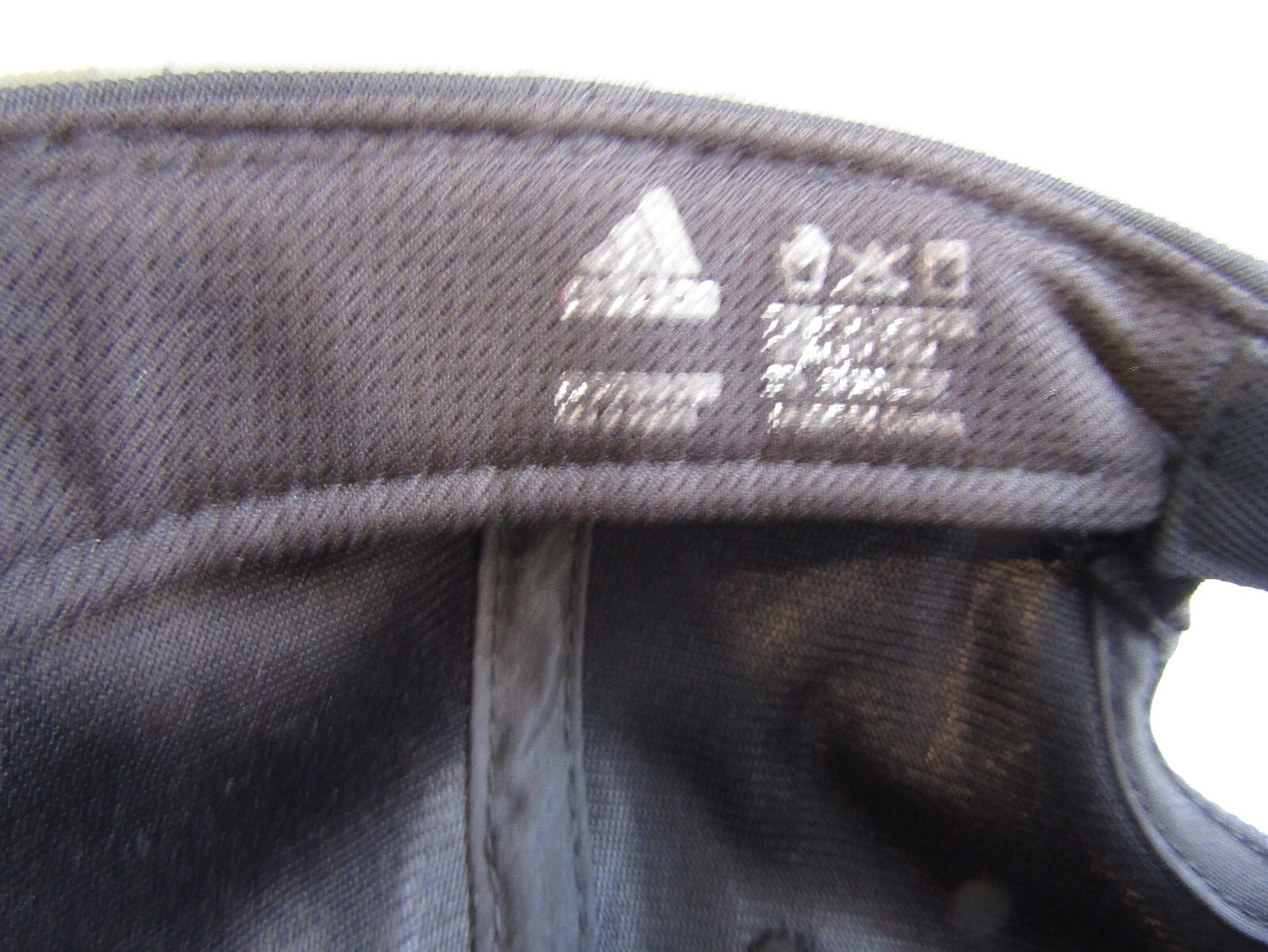 Adidas Three Bar Black Polyester/Cotton Logo Adj Baseball Hat OSFM thumbnail 5