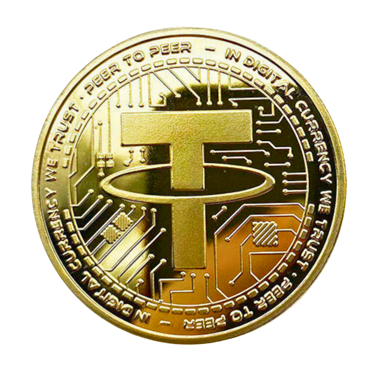 Tether | USDT Physical Crypto Coin Novelty Souvenir Token Gold Color | eBay