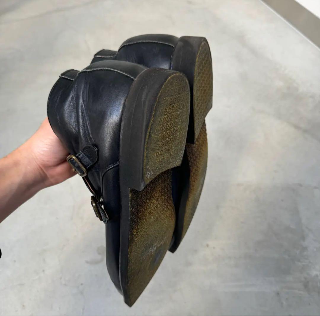 YVES SAINT LAURENT Monk Strap Boots Leather Black 10.43in YVES SAINT LAURENT Monk Strap Boots Leather Black 10.43in