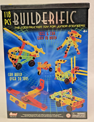 Redbox #24131 118 Pcs ''Builderific'' Construction Toy Mint Box Unopened Bag