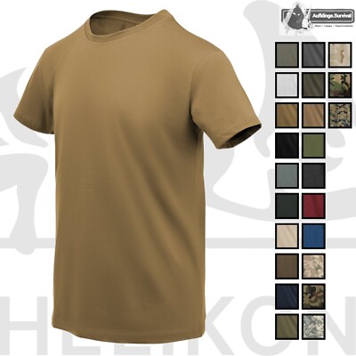Herren T-Shirt Helikon tex Rundhals Kurzarm Shirt 100% Baumwolle NEU Freizeit