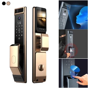 3D Visage Smart Door Security Lock Camera W/ Empreinte du doigt Mot de passe Clavier biométrique