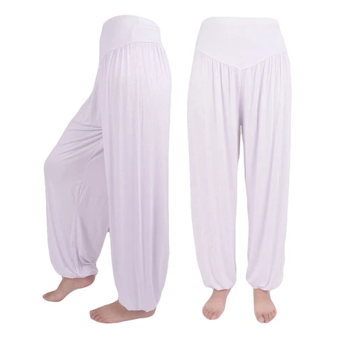 Women Elastic Loose Modal Cotton Soft Yoga Sports Dance Harem Pants Trousers - Picture 8 of 57