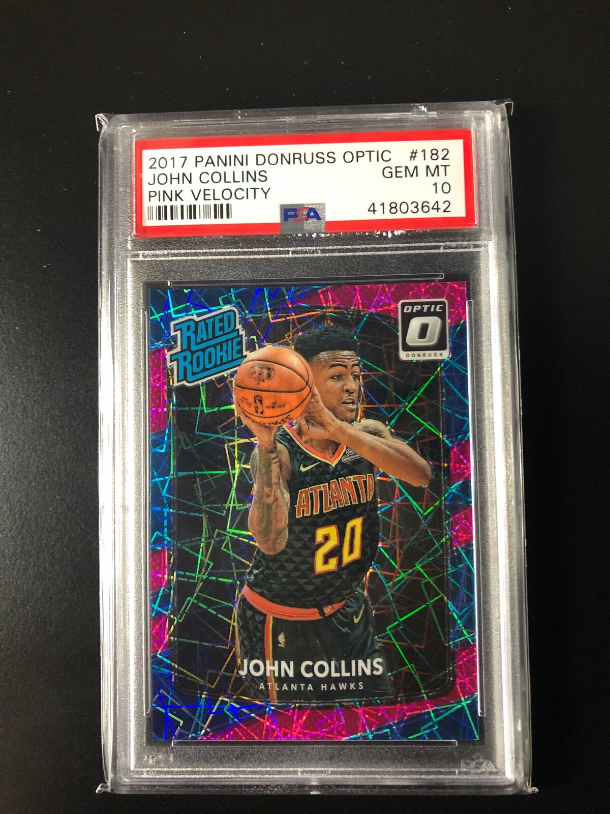 2017 JOHN COLLINS PANINI DONRUSS OPTIC #182 PINK VELOCITY #14/79 PSA 10